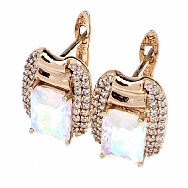 exclusive swarovski gold-plated earrings