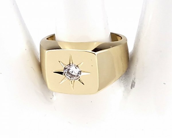 gold ring 18,60mm. gold-plated engagement xuping