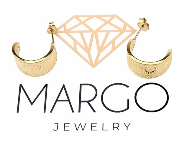 gold earrings made of stainless steel