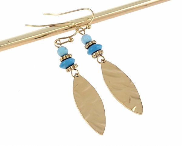 gold earrings made of stainless steel