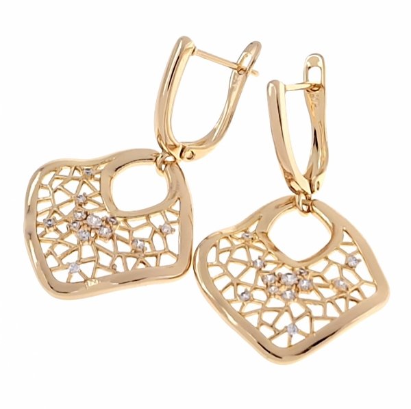 exclusive swarovski gold-plated earrings