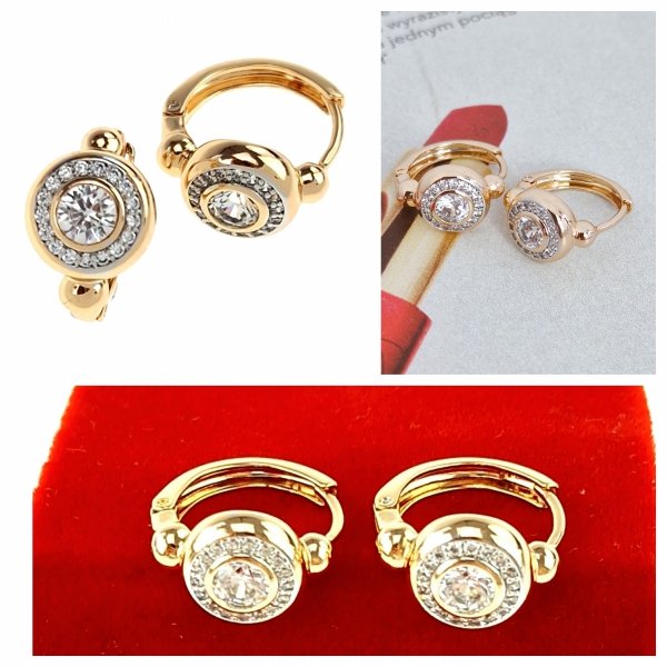 exclusive swarovski gold-plated earrings