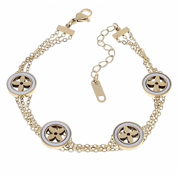 BRACELET GOLD CELEBRITY STAINLESS STEEL