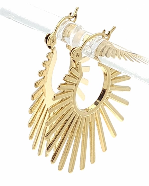 gold earrings made of stainless steel