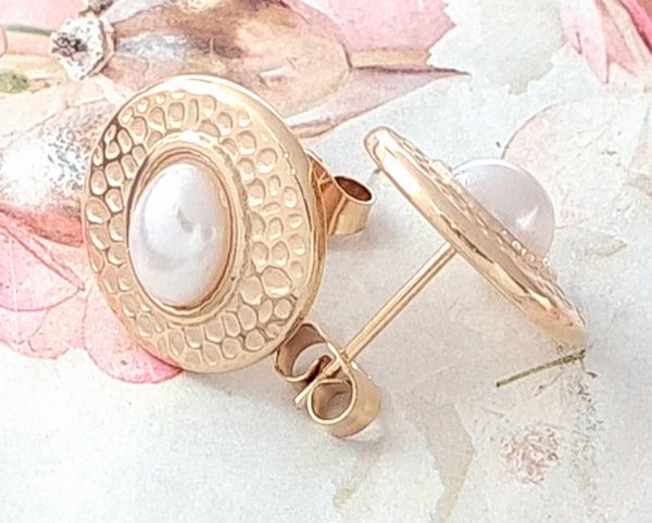 gold plated earrings with exclusive cubic zirconia