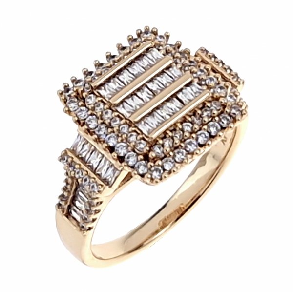 gold ring 18,60mm. gold-plated engagement xuping