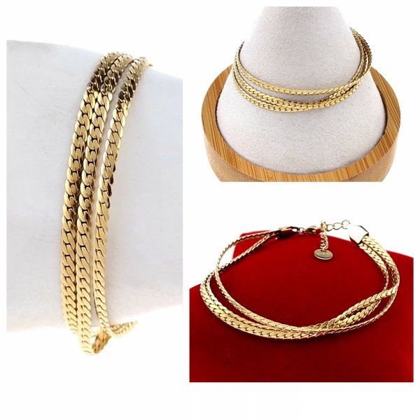 BRACELET GOLD CELEBRITY STAINLESS STEEL