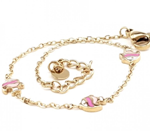 BRACELET GOLD CELEBRITY STAINLESS STEEL