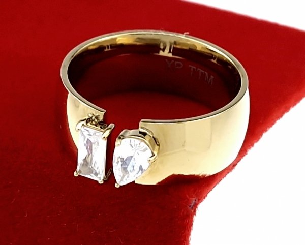 ring 19,00mm gold stainless steel
