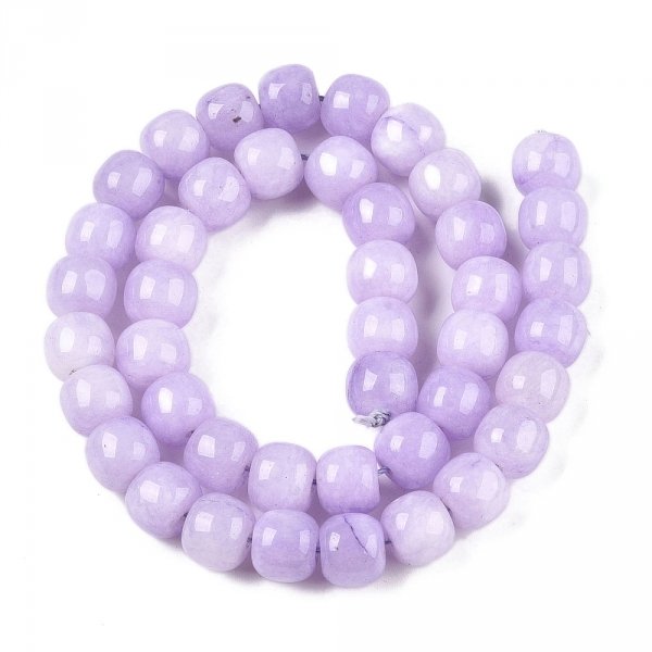 4857Jadeit beczkowaty kamień naturalny 10mm pasmo 38cm