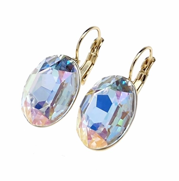 278 Kolczyki złote pozłacane wiszące 14K 