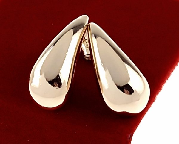325e Złote kolczyki pozłacane 18k Xuping wiszące sople krople łezki