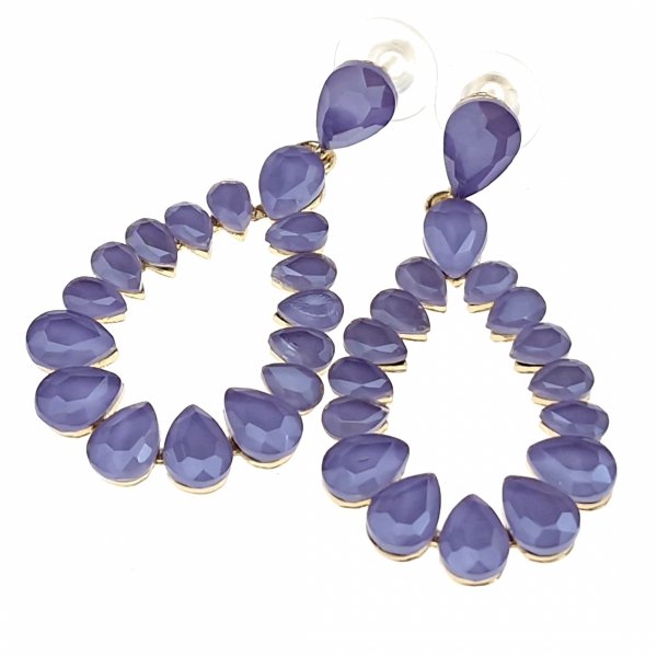 1791 Kolczyki złote pozłacane wiszące 14K cyrkonie 