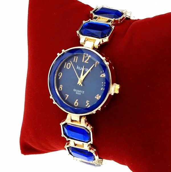 n31 Ekskluzywny damski złoty zegarek błyszczący cyrkonie Kurren klasyk