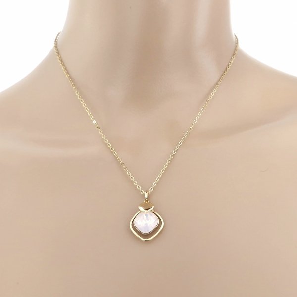 3394 Złoty łańcuszek Austrian Crystal 40+5 naszyjnik pozłacany 14K Xuping