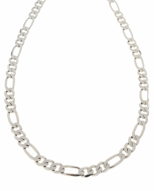 998 Srebrny łańcuszek 60cm 6mm pozłacany białym złotem Xuping