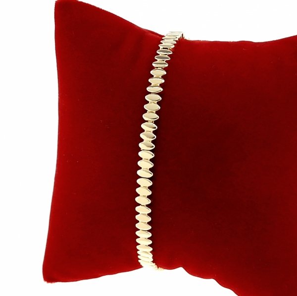 3757 Bransoletka złota elegancka 19cm pozłacana 14k Aisadi