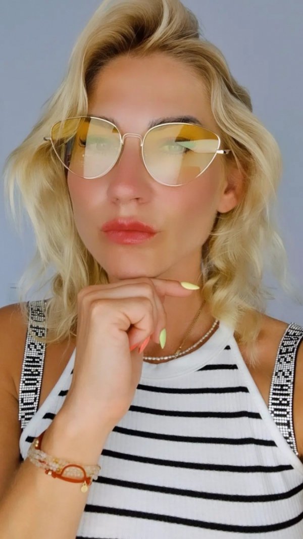 2664 Damskie okulary przeciwsłoneczne muchy ozdobne UV400