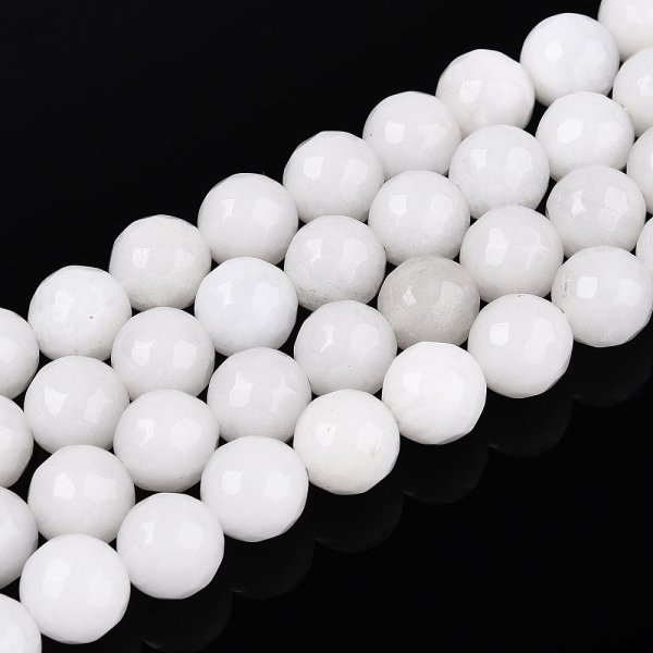 sz283Jadeit kamień naturalny fasetowany 8mm pasmo 38cm