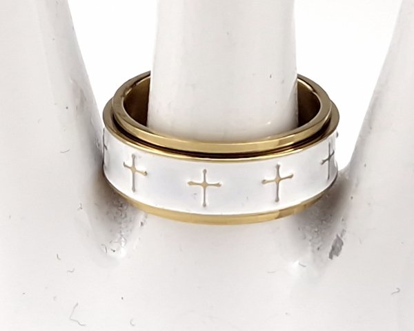 4784 Pierścionek złoty stal chirurgiczna 316L nierdzewna