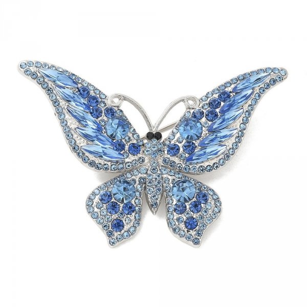 1597 Elegancka broszka przypinka błyszcząca motyl