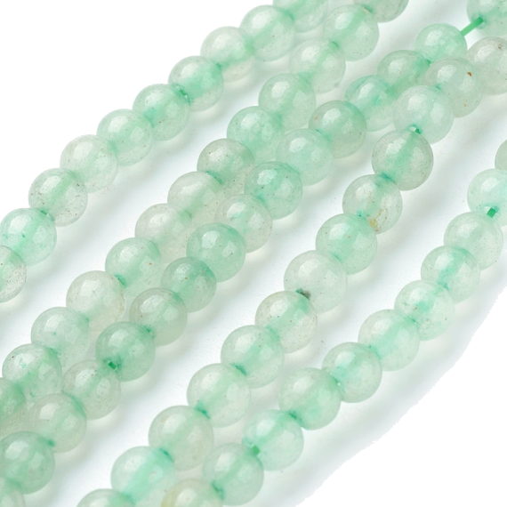 0525 Awenturyn kamień naturalny kula 4mm pasmo 20cm