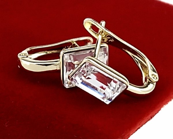 2694 Kolczyki złote pozłacane wiszące 14K Xuping