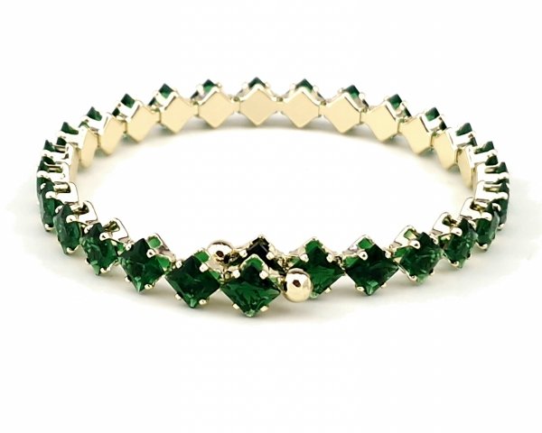 3349 Bransoletka elegancka złota bangla 6cm pozłacana 14k 