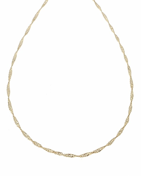 3650 Złoty łańcuszek 60cm naszyjnik pozłacany 14K 