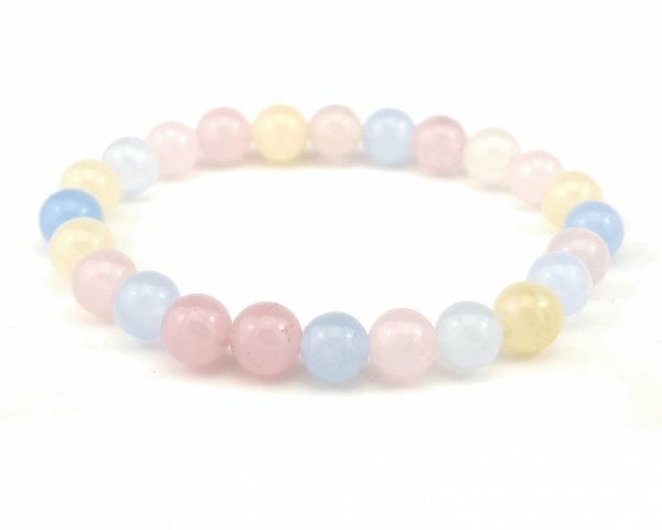 1926e Bransoletka kamień naturalny kwarc na gumce jubilerskiej