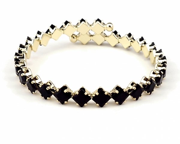 3125 Bransoletka elegancka złota bangla 6cm pozłacana 14k 