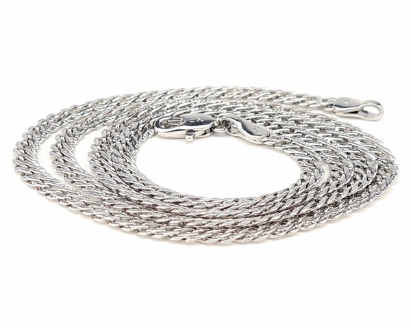 0101 Srebrny łańcuszek 55cm 3,6mm pozłacany białym złotem Xuping 