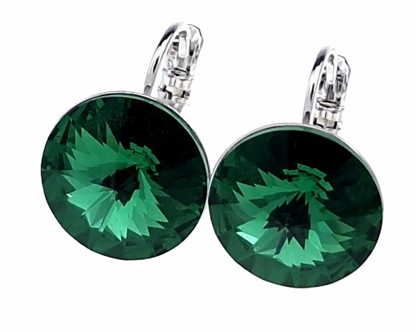 3362 Kolczyki srebrne pozłacane białym złotem wiszące Xuping Austrian Crystal
