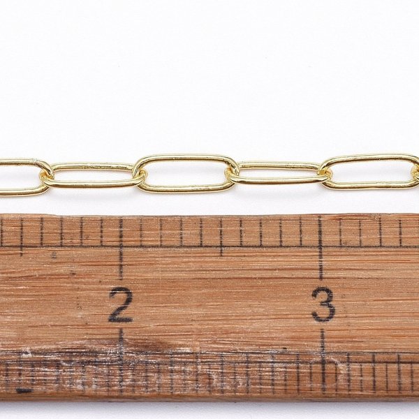 4404 Złoty łańcuszek pozłacany 14k do wyrobu biżuterii 50cm