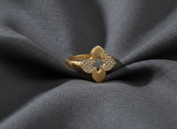 op15 Komplet kolczyki, naszyjnik 45+5cm, bransoletka, pierścionek pozłacany 18k