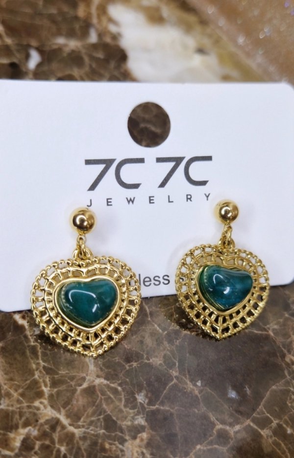 1221g Kolczyki złote wtyczki stal chirurgiczna 316L nierdzewna