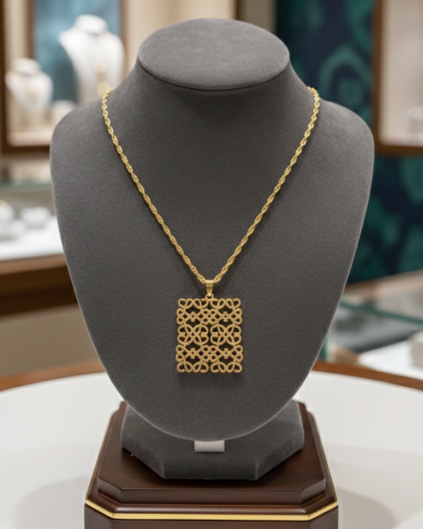 1237 Złoty łańcuszek 45+5cm naszyjnik stal chirurgiczna nierdzewna 316L 