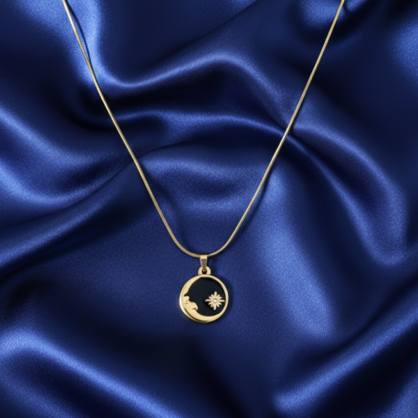 1873 Złoty łańcuszek 40+5cm naszyjnik stal chirurgiczna nierdzewna 316L 