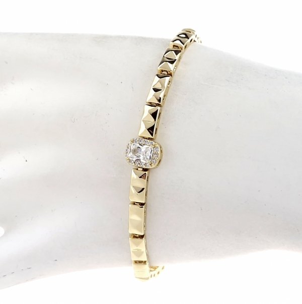 741 Bransoletka elegancka złota 17+2cm pozłacana 14k Xuping 