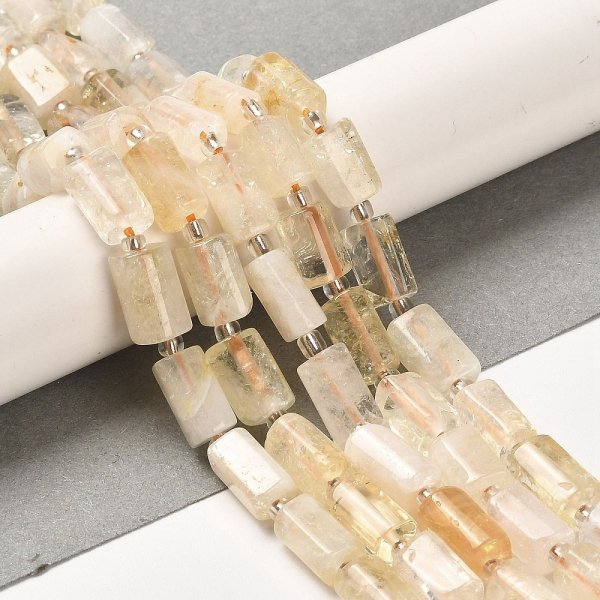 sz294 Cytryn kamień naturalny 8mm sznur 19cm