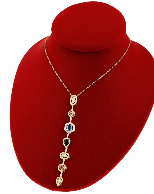 @2982c Złoty łańcuszek naszyjnik 40+5 stal chirurgiczna 316L nierdzewna krawatka