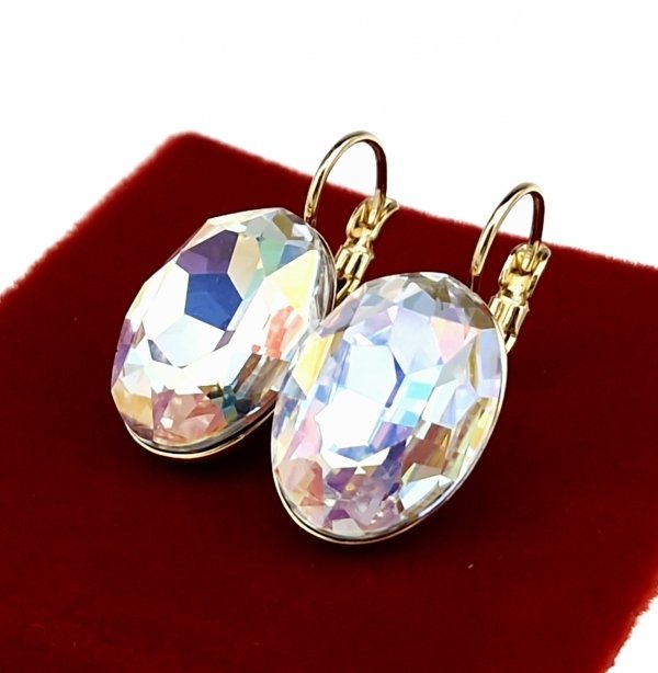 278 Kolczyki złote pozłacane wiszące 14K 