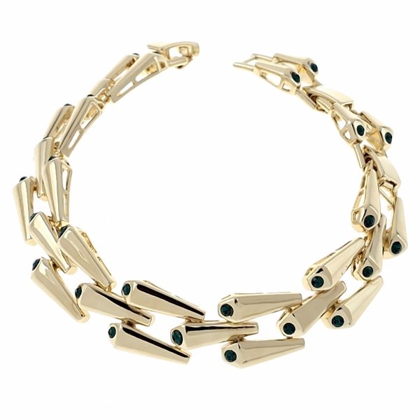 2073 Bransoletka elegancka złota 16+2+2cm pozłacana 14k Xuping cyrkonie