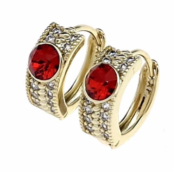 1495 Kolczyki złote pozłacane 14k wiszące Austrian Crystal