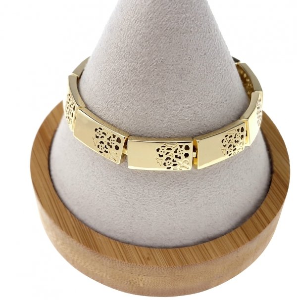 3289 Bransoletka elegancka złota 17+2cm pozłacana 14k 