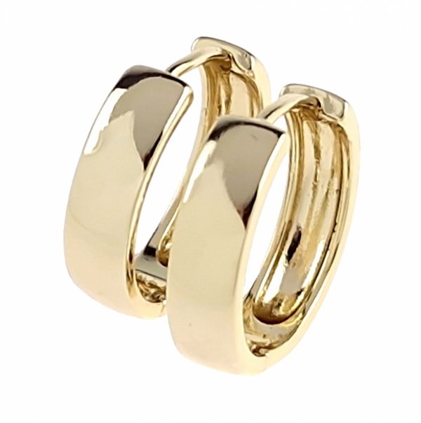 3464 Kolczyki złote pozłacane wiszące 14K Xuping koła 1,8cm