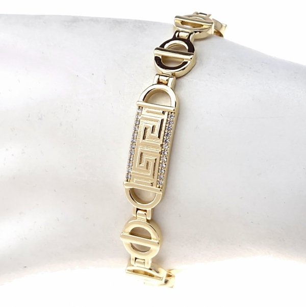 1146a Bransoletka elegancka złota 17+2cm pozłacana 14k 