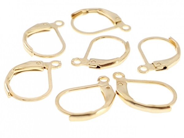 3946 2x Złote bigle stal chirurgiczna do kolczyków