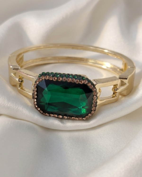 366a Bransoletka biżuteria królewska pozłacana 14k 6cm bangla