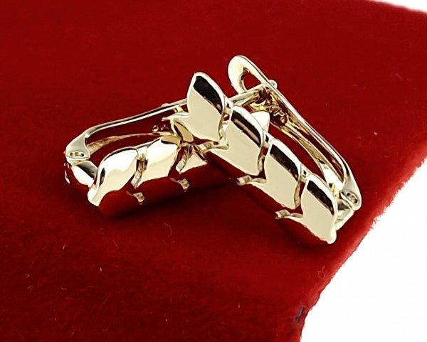2806 Kolczyki złote pozłacane wiszące 14K Xuping